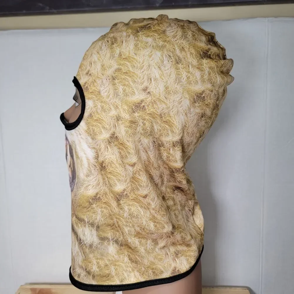 Polyester Lion Face Balaclava Mask for Adults